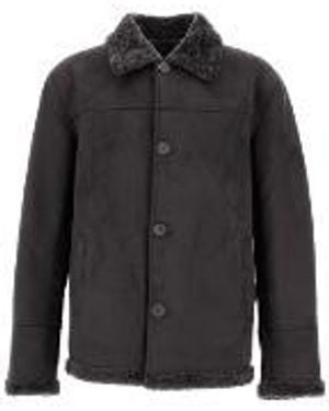 Herno Faux Shearling Jacket - Black