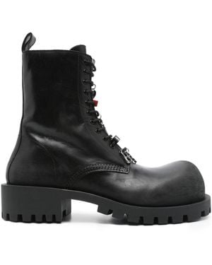 Balenciaga Hummer Laceup Boot - Black