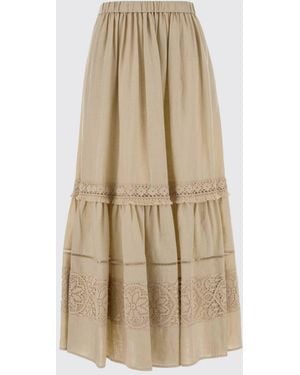 Weekend by Maxmara Linen Long Skirt - Natural