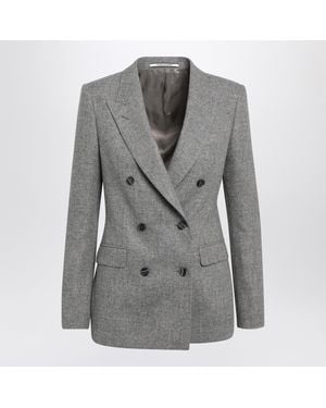 Tagliatore Double-Breasted Jacket With Herringbone Pattern - Gray