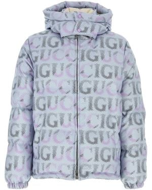 Gucci Printed Polyester Down Jacket - Blue