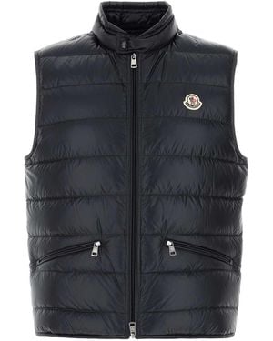 Moncler Nylon Sleeveless Gui Down Jacket - Black