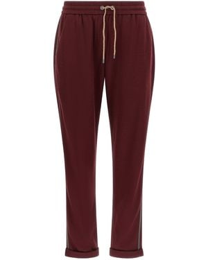 Brunello Cucinelli 'Track' Sweatpants - Red