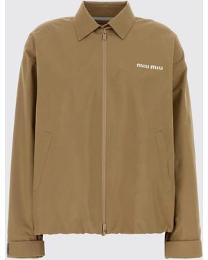 Miu Miu Recycled Technical Fabric Overshirt - Natural