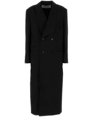 Ami Paris Ami Wool Coat - Black