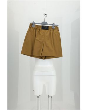 Celine Elastic Waist Shorts - White