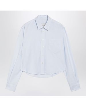 Ami Paris Striped Ami De Cå“Ur Cropped Shirt - White