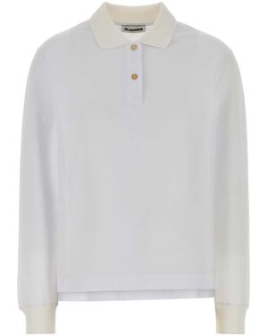 Jil Sander Piquet Polo Shirt - White