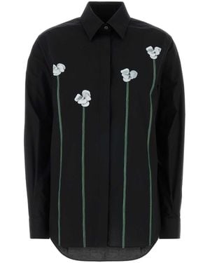 Moschino Stretch Poplin Shirt - Black