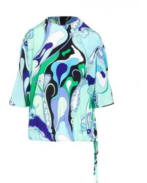 Emilio Pucci Emilio Orchidee Print Shirt - Blue