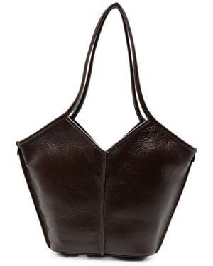 Hereu Calella Small Leather Tote Bag - Black