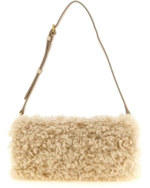 Stella McCartney Shearling Clutch - Metallic