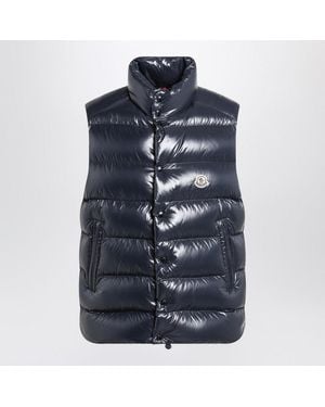 Moncler Shiny Midnight Padded Vest - Blue