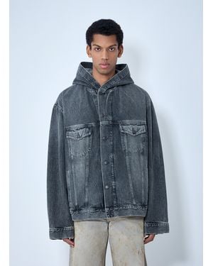 Acne Studios Hooded Denim Jacket - Blue