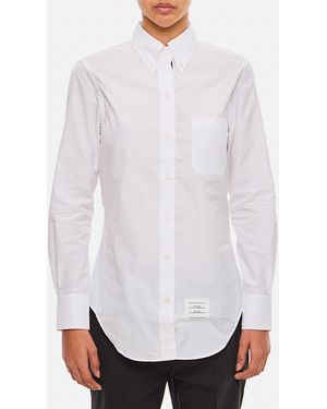 Thom Browne Classic Point Collar Poplin Shirt - White