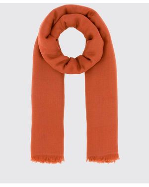 Max Mara Cotton Blend Scarf - Orange