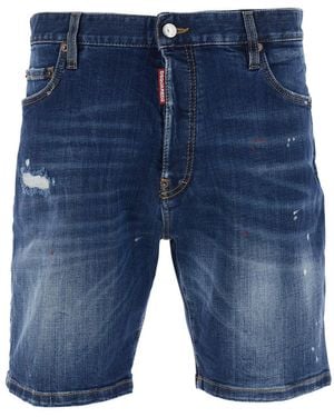 DSquared² Distressed Shorts - Blue