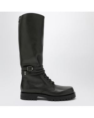 DURAZZI MILANO Dark High Combat Boots - Black