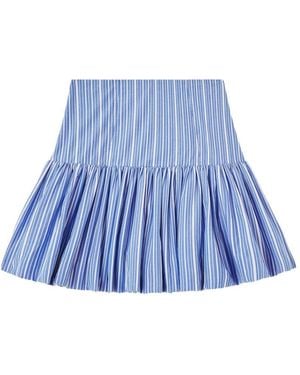 Ganni Organic Cotton Mini Skirt - Blue