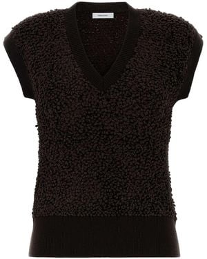 Ferragamo Salvatore Dark Boucle Vest - Black