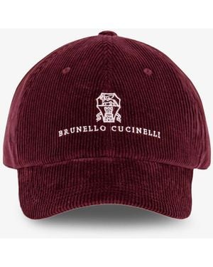 Brunello Cucinelli Corduroy Hat With Embroidered Logo