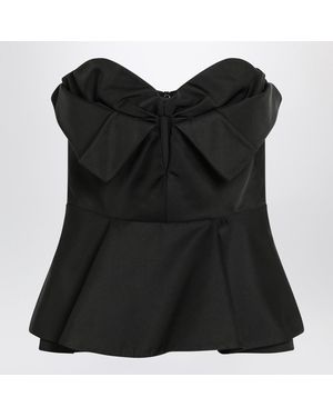 McQueen Strapless Corset Top - Black
