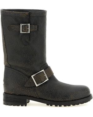 Jimmy Choo 'Biker Mid' Ankle Boots - Black