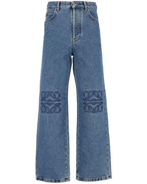 Loewe Anagram Baggy Denim Jeans - Blue