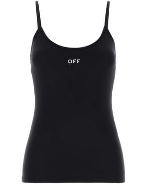 Off-White c/o Virgil Abloh Off Stretch Nylon Tank Top - Black