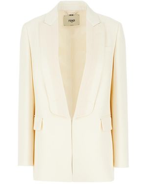 Fendi Clothing Blazers & Gilets - White