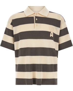 Ami Paris Cotton Polo Shirt - Gray