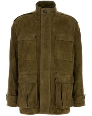 Ferragamo Salvatore Suede Jacket - Green