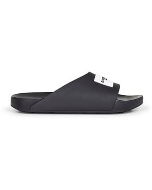 Givenchy Rubber Label Slide Flat Mules - White