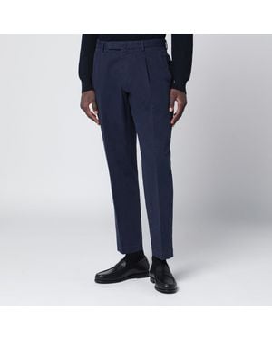 Santaniello Cotton And Cashmere Pants - Blue