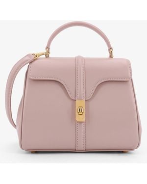 Celine Mini 16 Leather Shoulder Bag - Pink