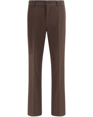 Burberry Cotton Chino Pants - Brown