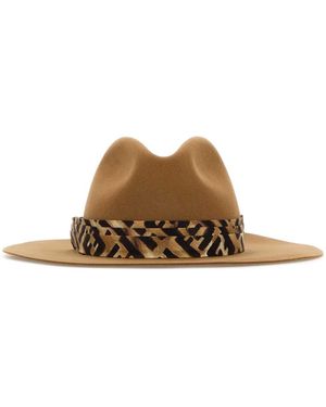 Fendi Camel Felt Hat - Brown