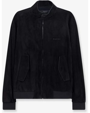 Gucci Suede Bomber - Blue