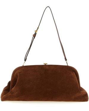 Alberta Ferretti Leather Clutch Bag - Brown