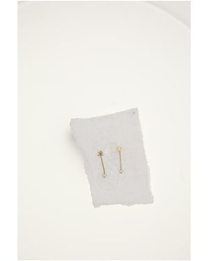 Celine Straight Earrings - White