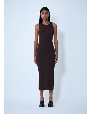 JW Anderson Jw Anderson Logo Motif Rib Dress - Blue