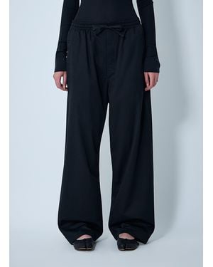 Lemaire Lightweight Cotton Satin Pants - Blue