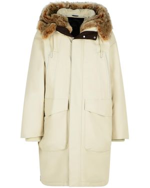 Moose Knuckles 'Dawson' Cream Cotton Blend Parka - Natural
