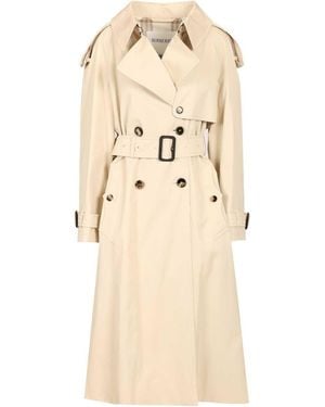 Burberry 'Fitzrovia' Longline Trench Coat - Natural