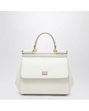 Dolce & Gabbana Sicily Medium Top-Handle Bag - White