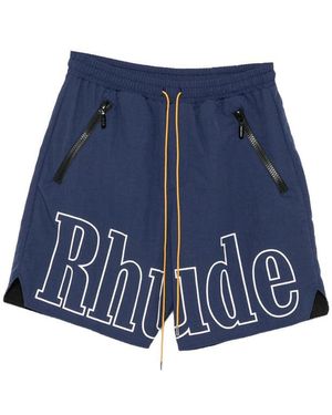 R H U D E © Logo Track Shorts & Running - Blue