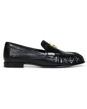 Fendi Nappa Leather Baguette Loafers - White
