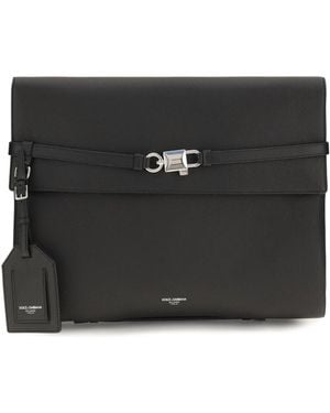 Dolce & Gabbana Dolce & Gabbana Calf-Leather Shoulder Bag - Black