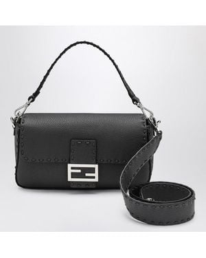 Fendi Medium Baguette Selleria Bag - Black