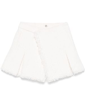 Sacai Denim Mix Shorts - White